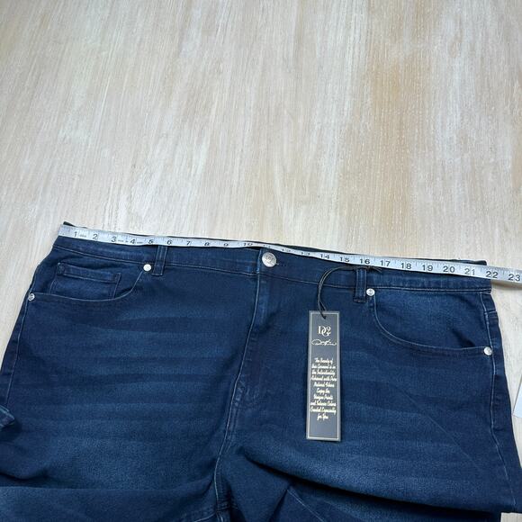 NWT Diane Gilman DG2 Bootcut Stretch High Rise Dark Wash Flattering Denim 24WP - Picture 6 of 14